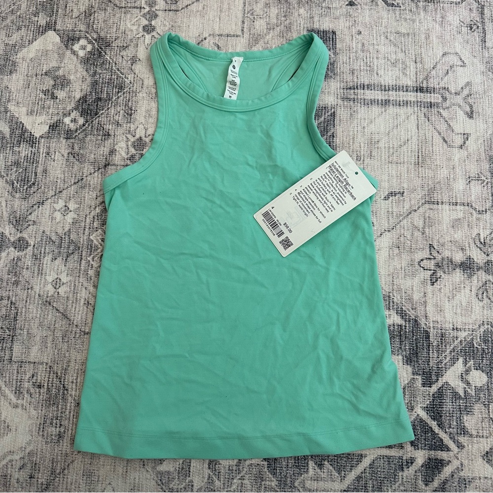 NWT Lululemon Align Waistlength Racerback Tank Top size 4 Wild Mint